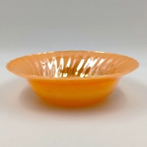 Anchor Hocking Fire King carnival Glass 8" diameter swirl glass bowl vintage